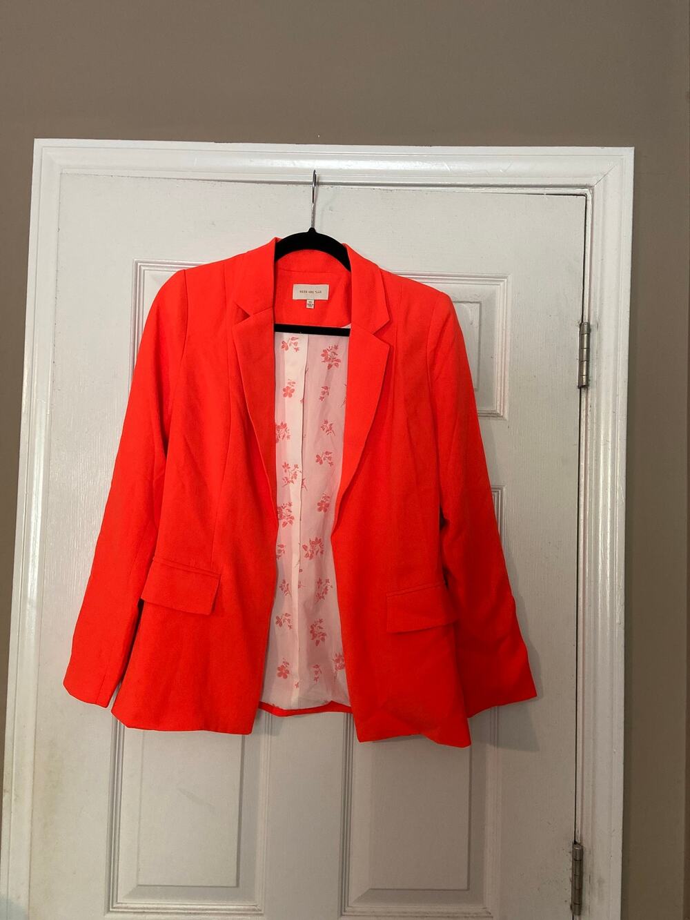Skies are Blue bright orange blazer Size XS